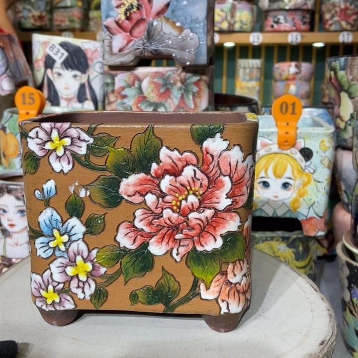 红陶景德镇艺术手绘作品