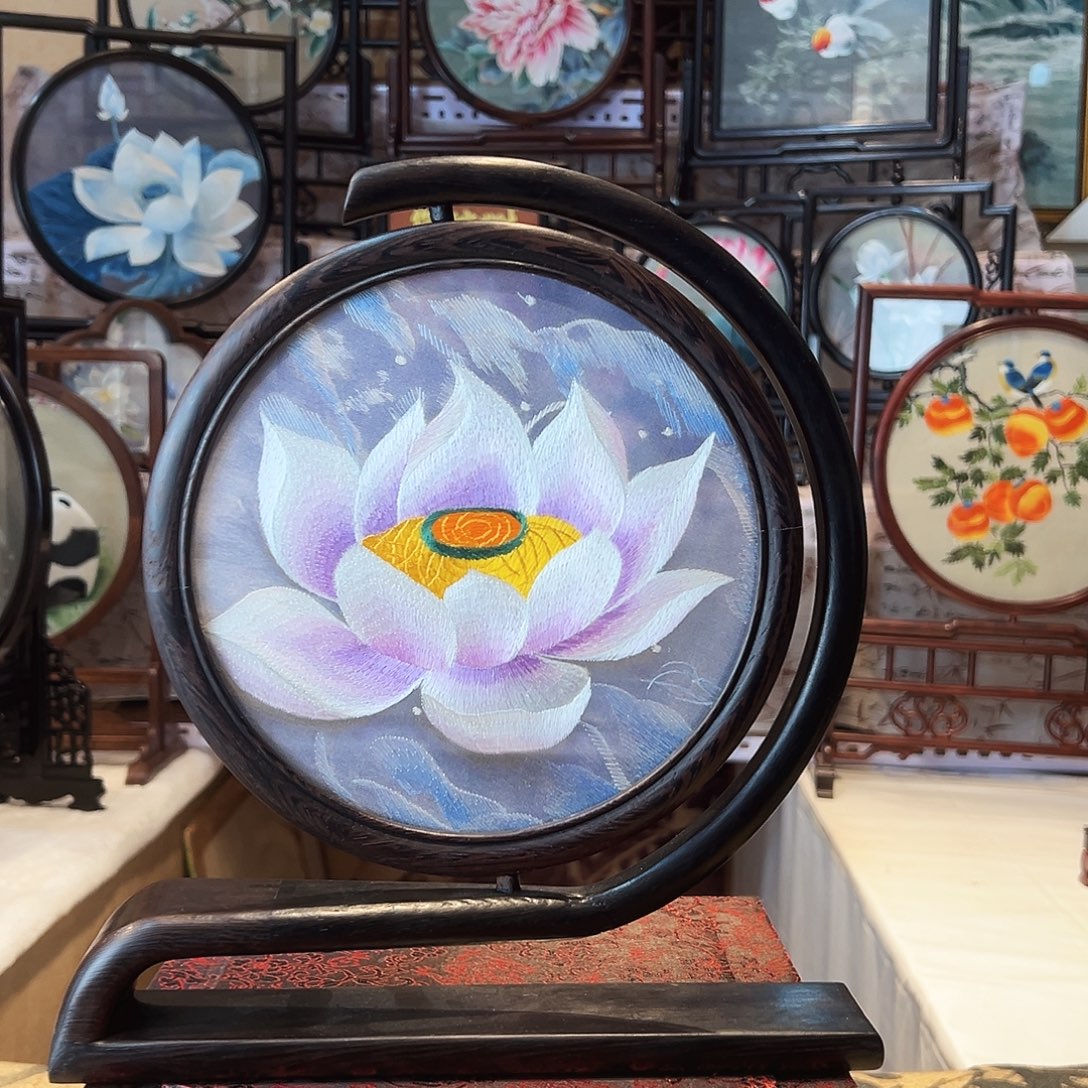 织绣苏绣摆台手工双面