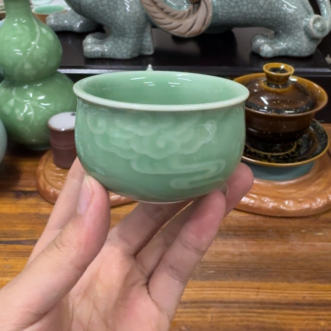 龙泉青瓷茶具微瑕7602