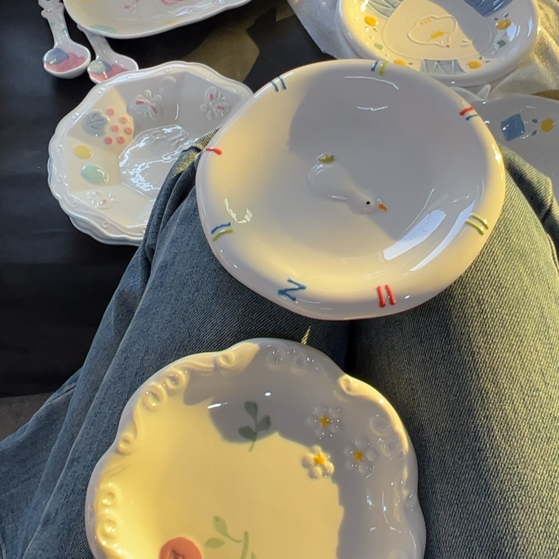 陶摆件高温陶瓷釉下彩微瑕！