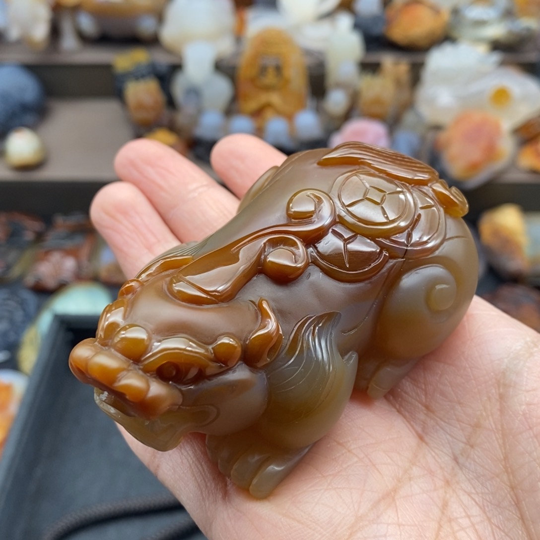 未镶嵌吊坠(不含链)玛瑙/玉髓石**子