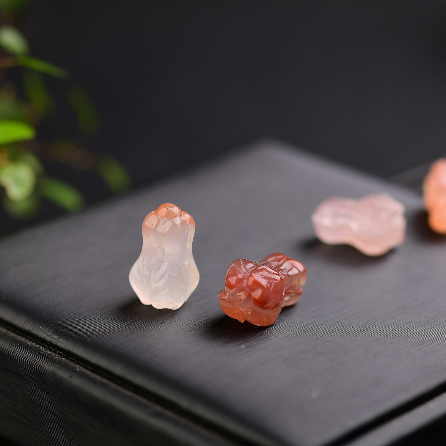 瓦西南红冰飘红白菜百财通孔配饰