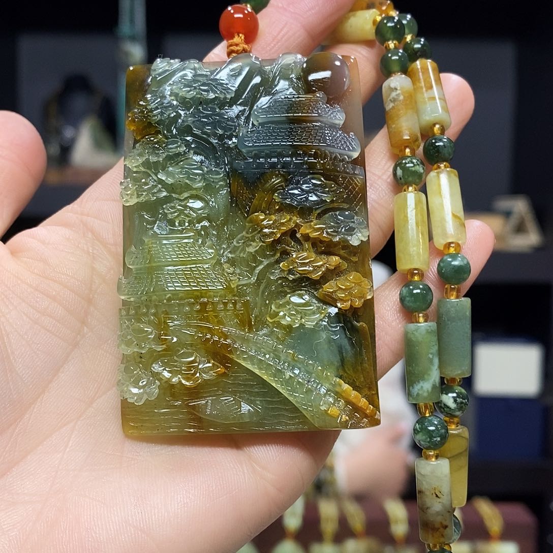 岫玉挂件吊坠未镶嵌