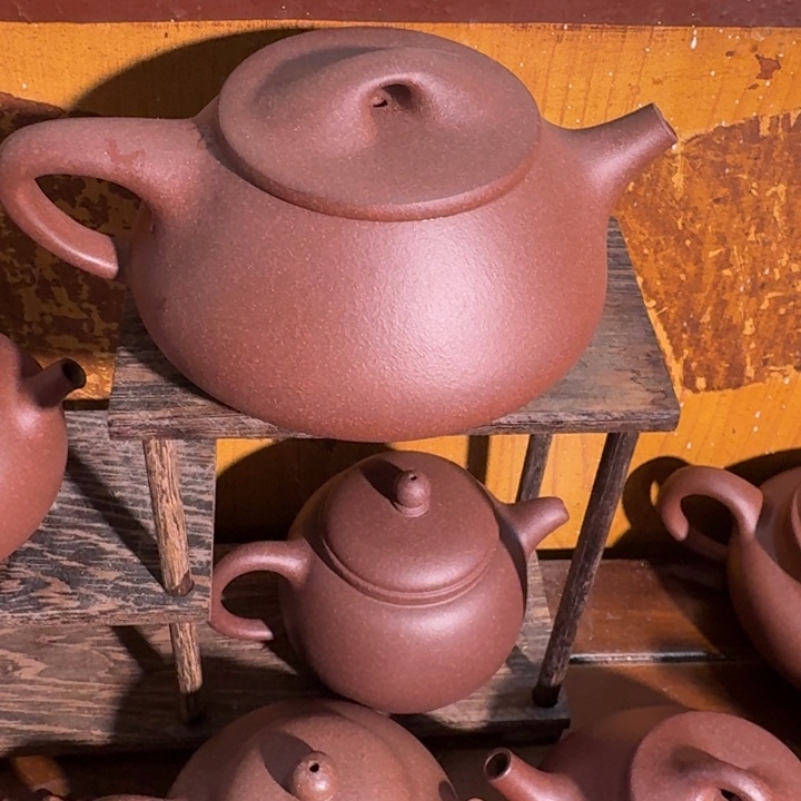 茶壶紫砂紫泥底槽青景州石瓢260cc