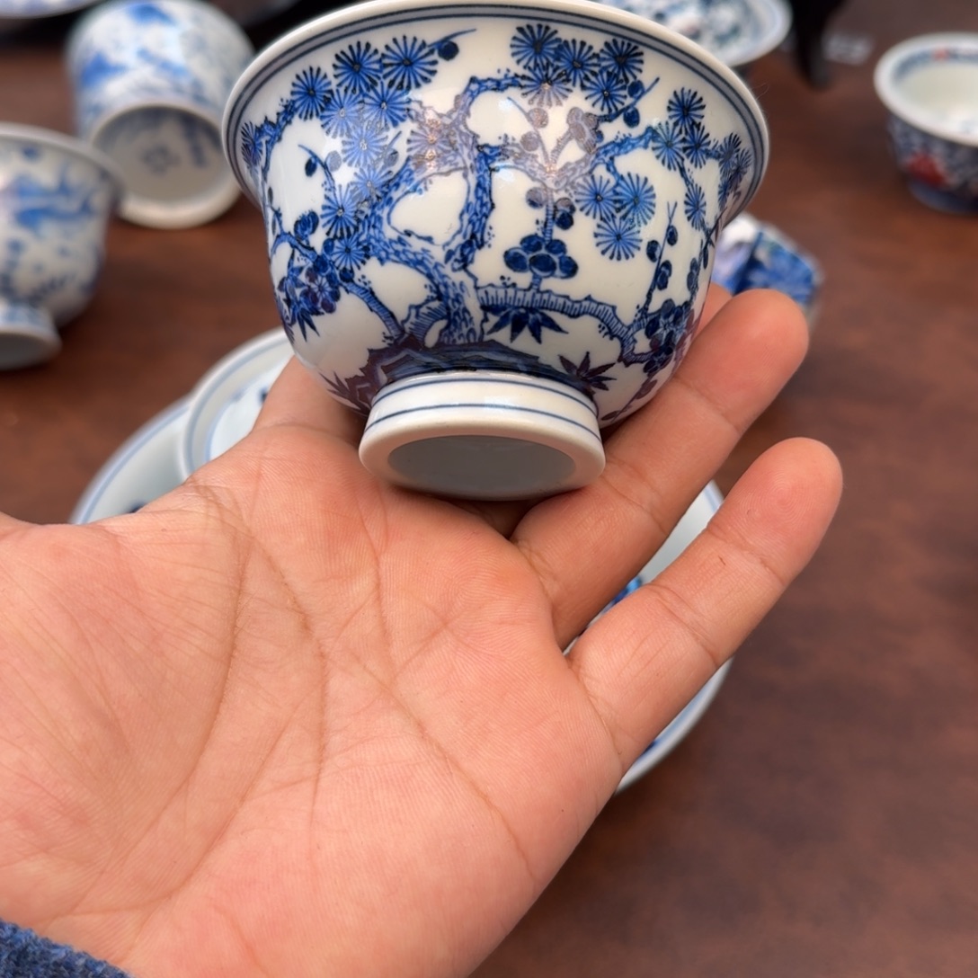 陶摆件松竹梅大压手