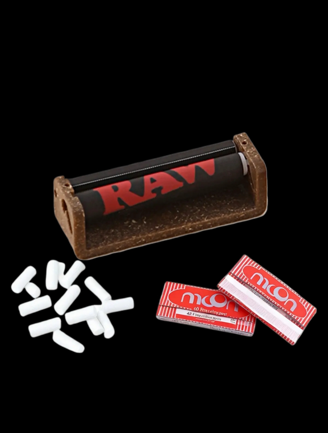新款黑色RAW系列6-8mm卷烟器粗细通用70mm手动卷烟器耗材