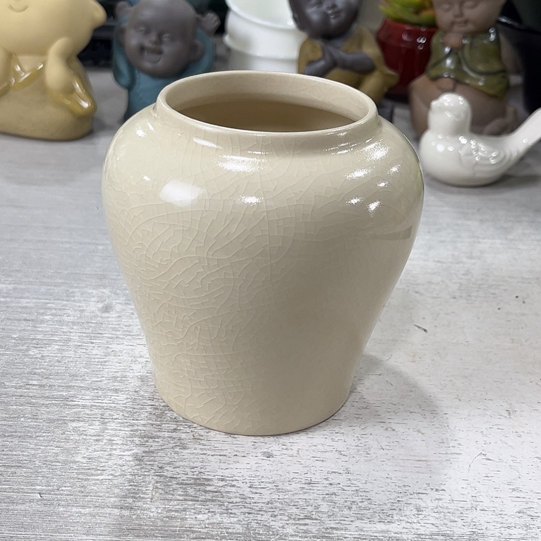 陶瓷绿植多肉微瑕花盆口径6.5*11无孔