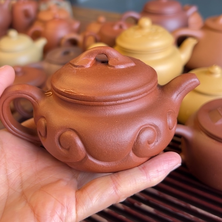 紫砂茶案降坡仿古如意150cc