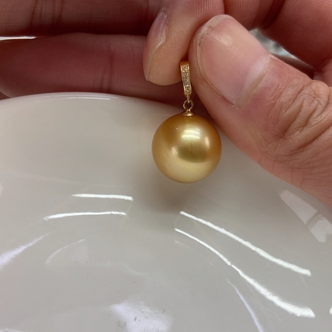 海水珍珠吊坠(不含链)银S925镶嵌