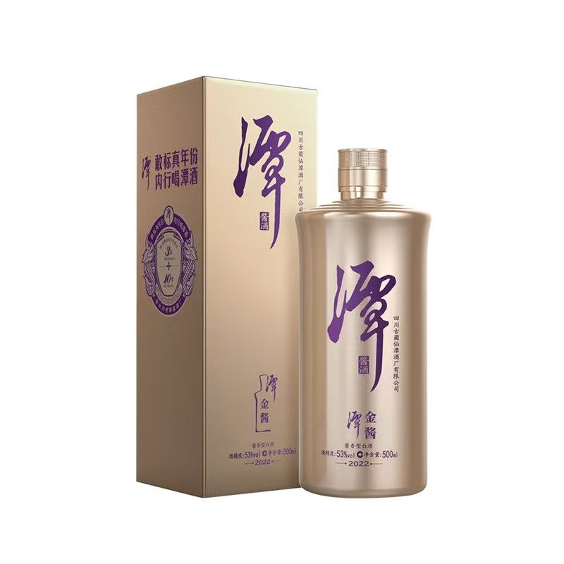 潭酒金酱酱香型白酒大曲坤沙粮食酒500mL53度500ml