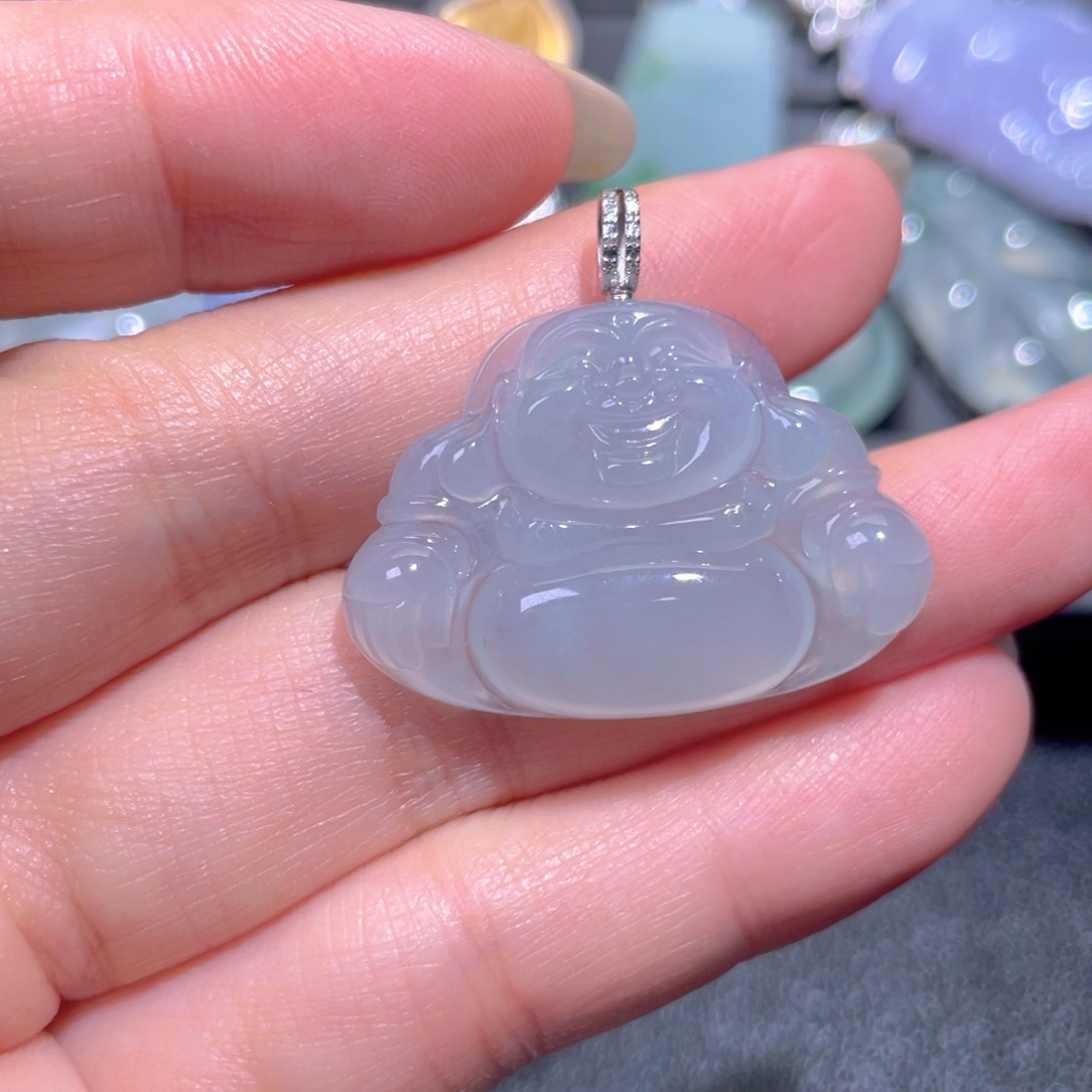 颈饰18K金镶嵌翡翠翡翠