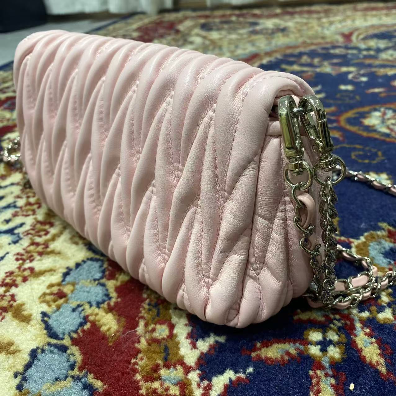 手工真皮包21-551377-粉缪钻粉色  小钻扣