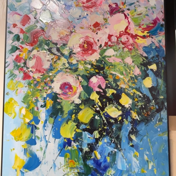 油画油画作品欣赏80.120带铝合金框