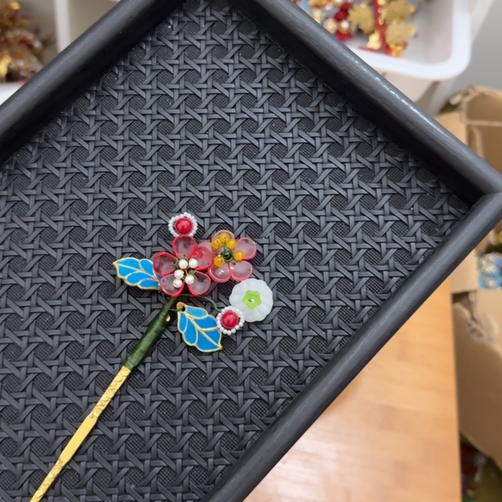 醋酸铁合金瑕疵鹅毛仿点翠