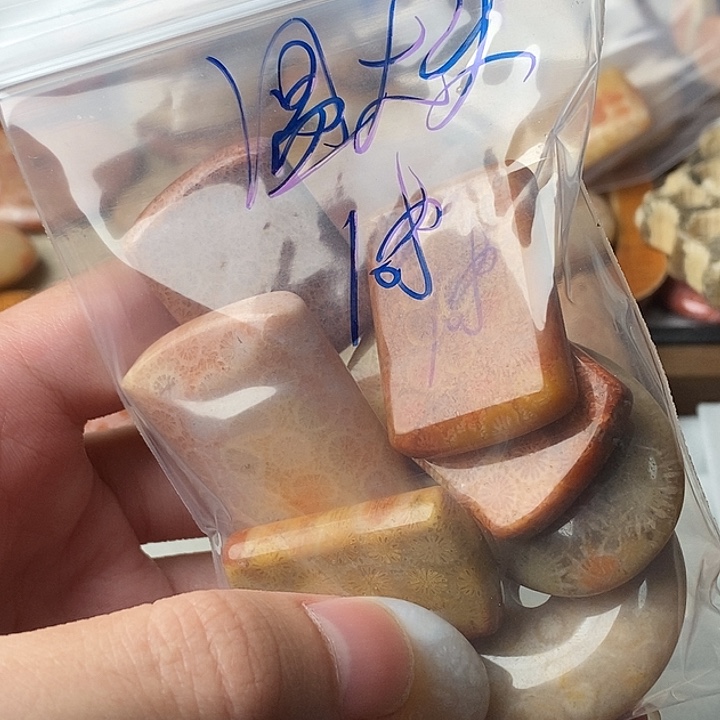 圆***V硅化玉未镶嵌颈饰