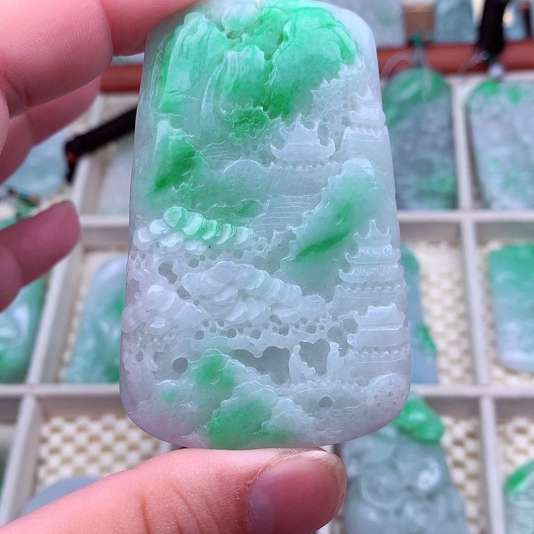 翡翠未镶嵌吊坠(不含链)