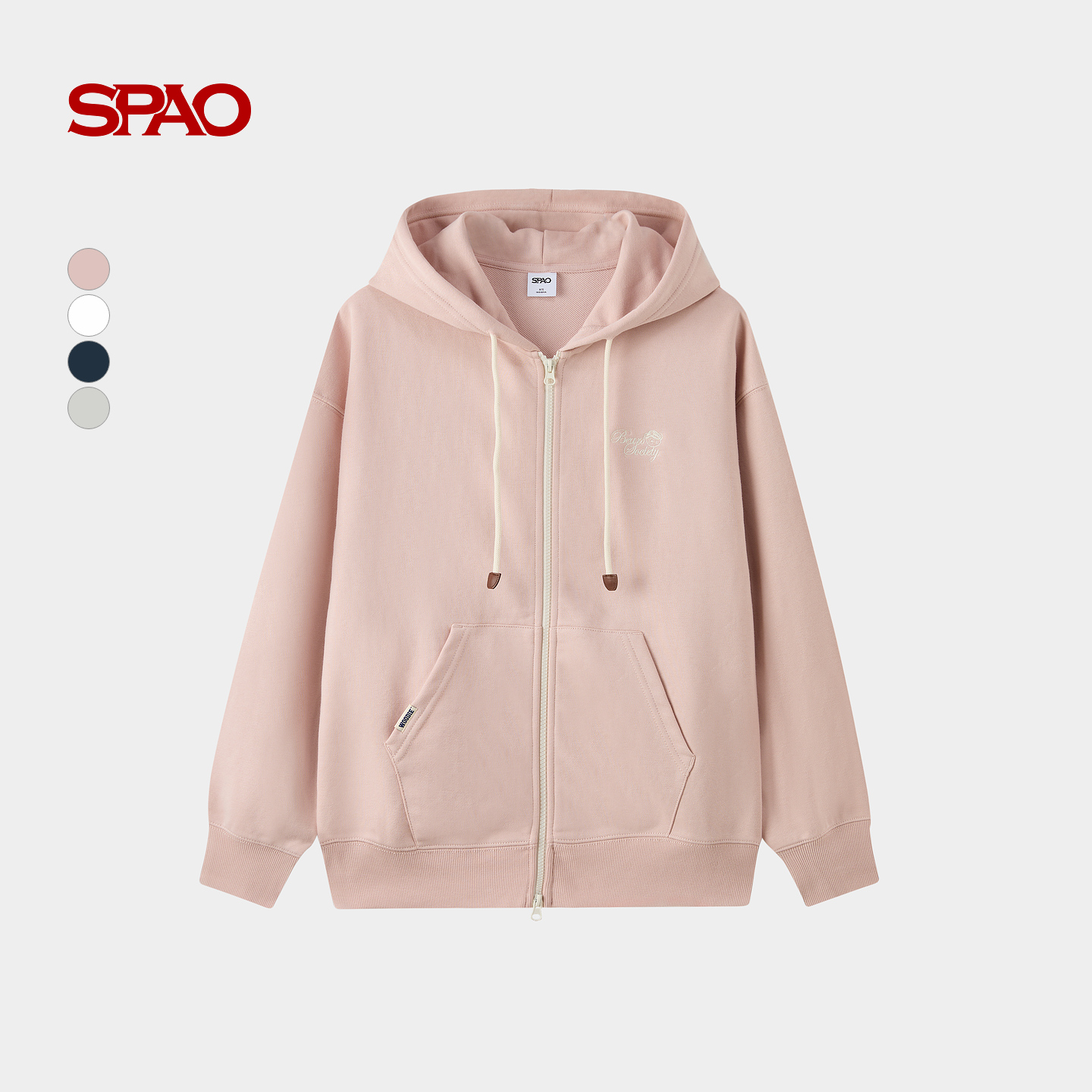 【WOODIE系列】SPAO韩国同款新品四季款休闲连帽卫衣外套SPMZG23C80