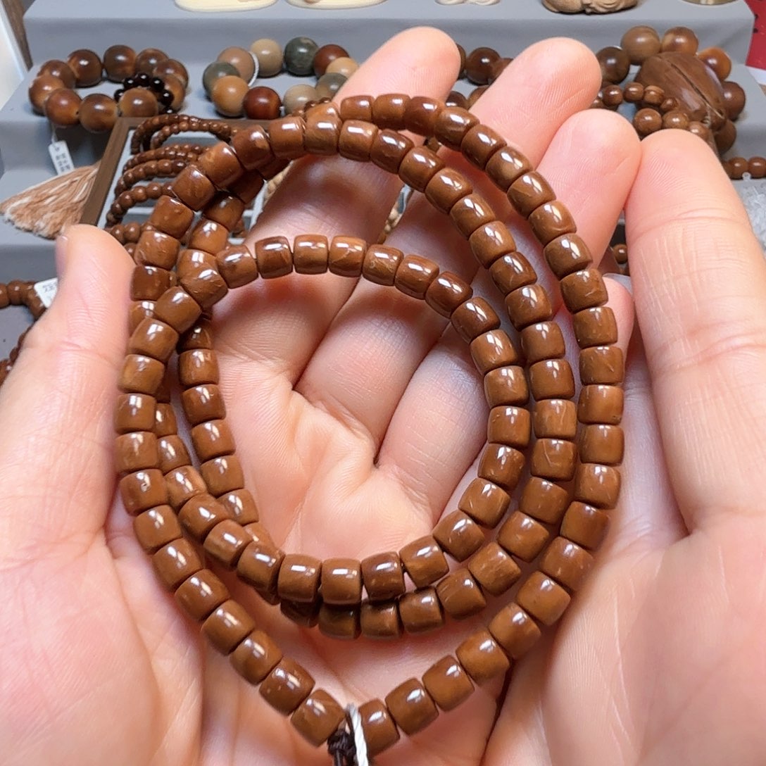 库克手串库克菩提5*6直切珠带眼线