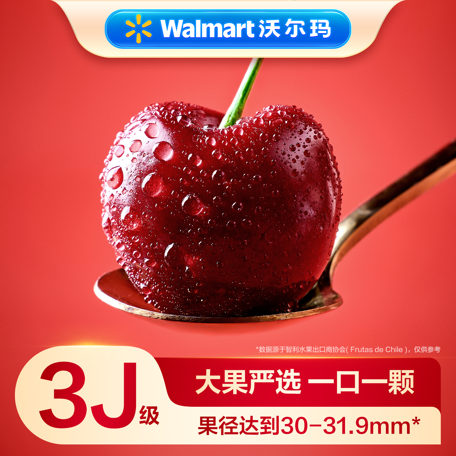 智利进口 车厘子3J级 2.5kg±35g/箱 樱桃 水果礼盒 JJJ