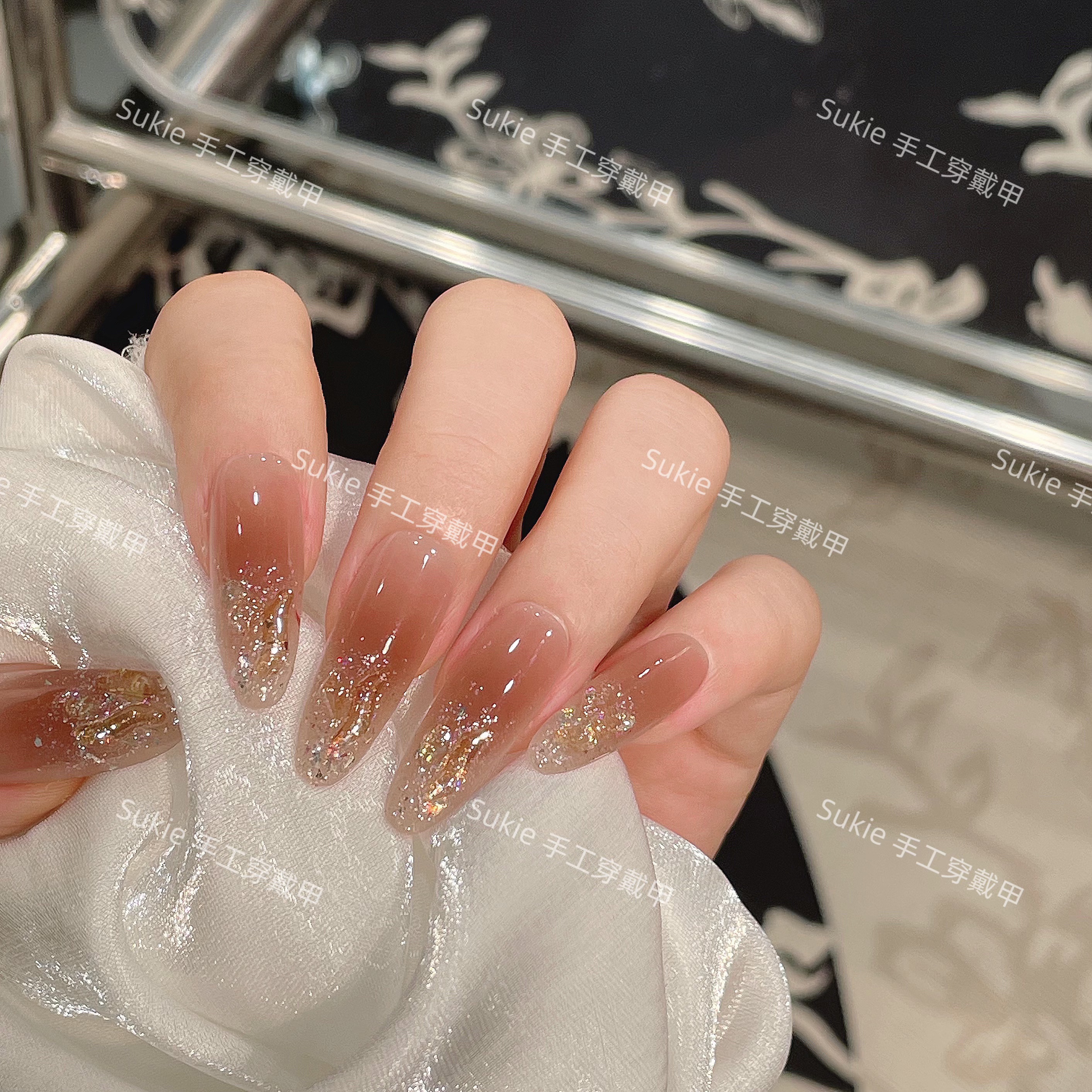 【奶油摩卡】冬季温柔款设计手工穿戴甲温柔纯手工气质纯欲ins风