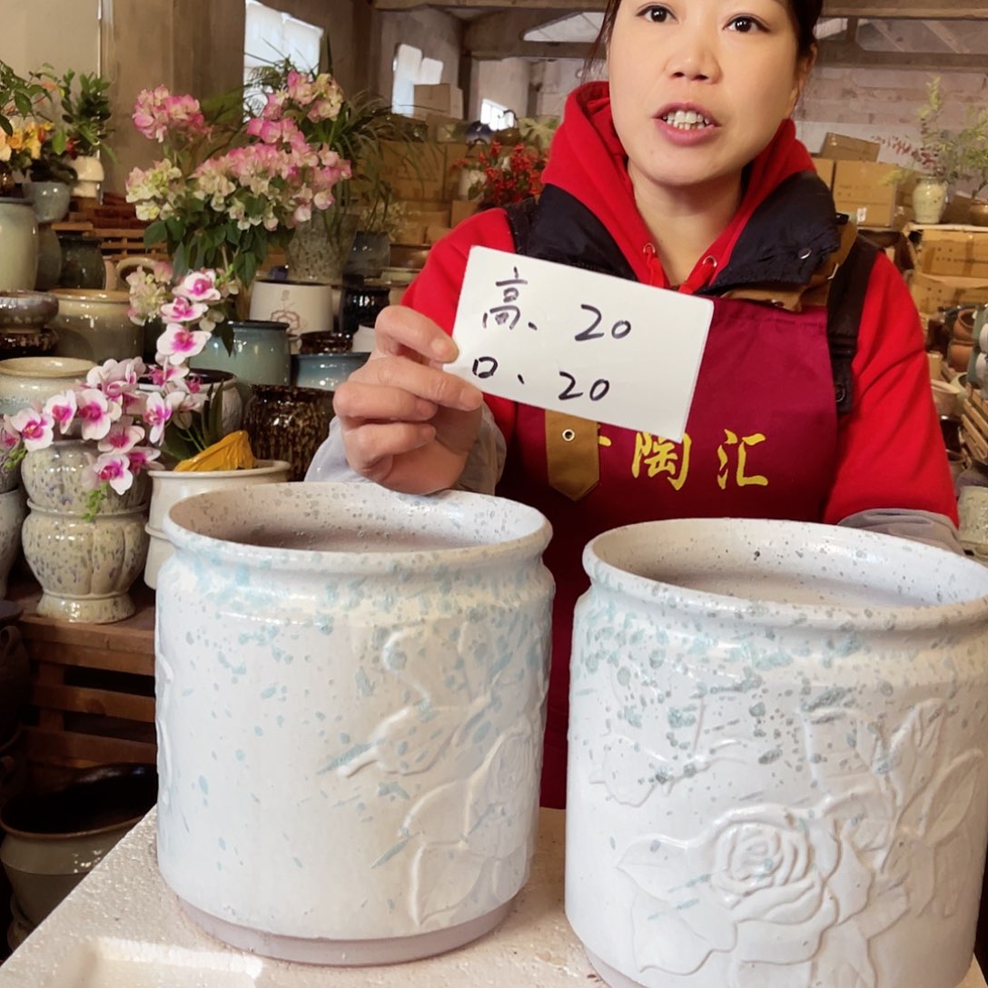 紫砂花盆高度20口径20