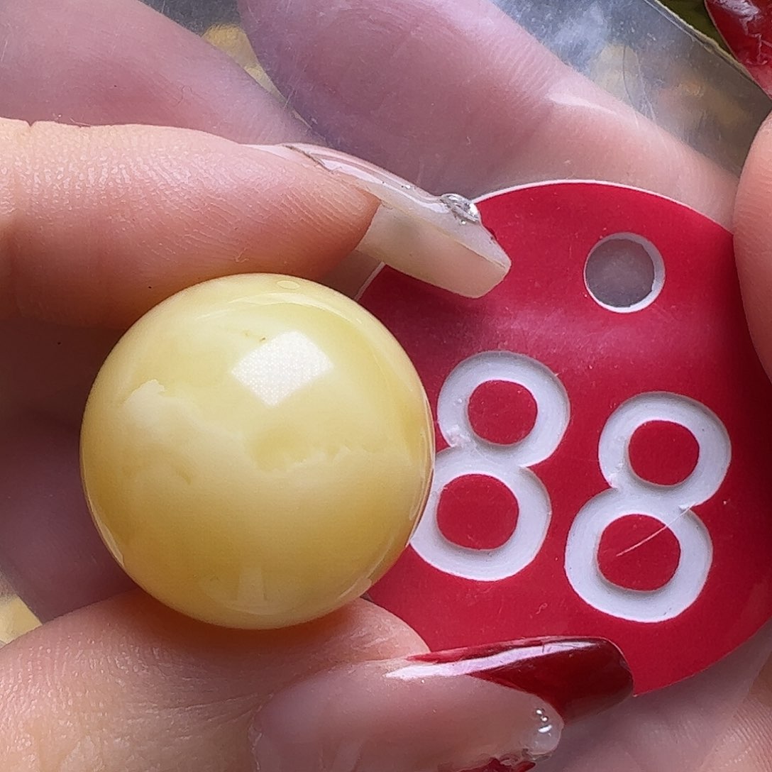 蜜蜡未镶嵌珠宝奇石薇***薇微瑕19.5mm圆珠