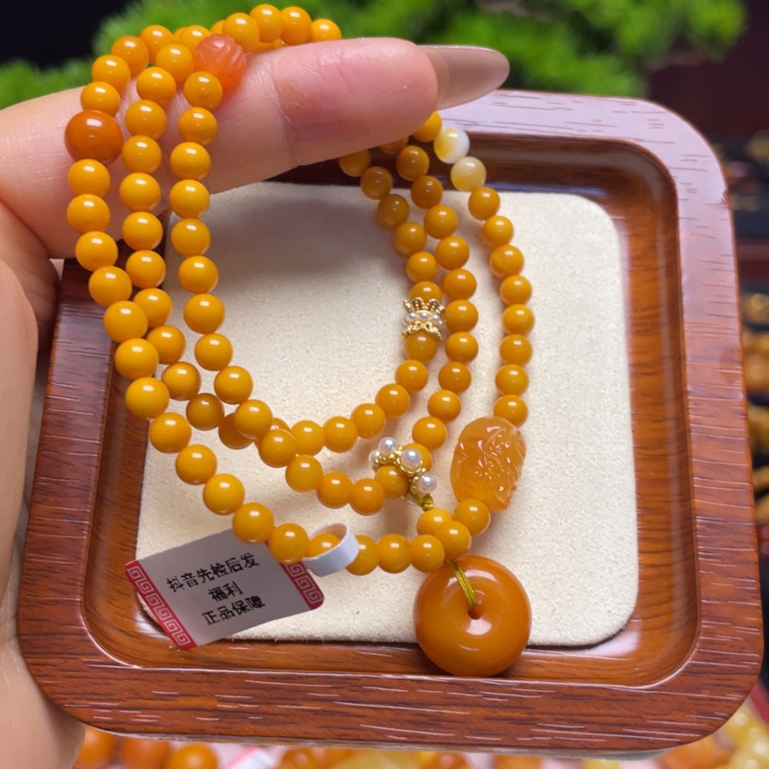 蜜蜡手链未镶嵌手串