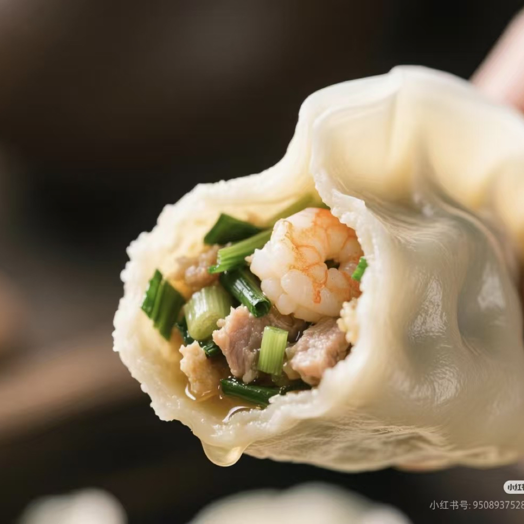 （小庄推荐）手工虾仁水饺
