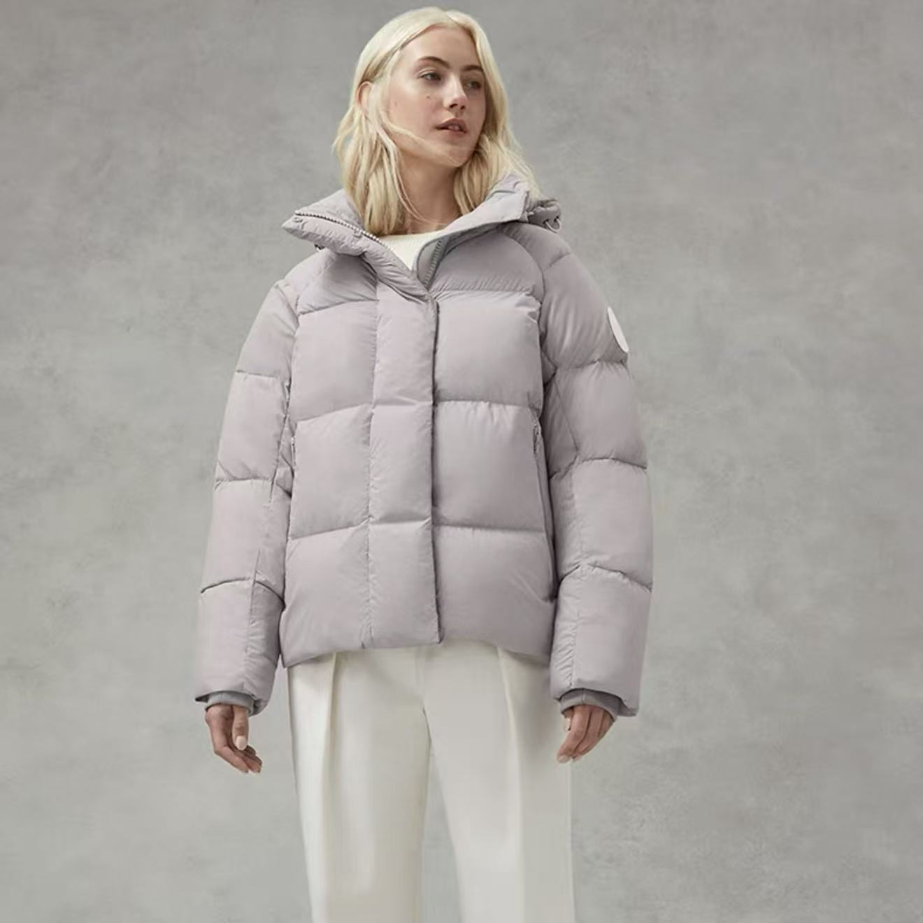 未使用 CANADA GOOSE 25年新款Junction 月光石灰色PASTELS羽绒服