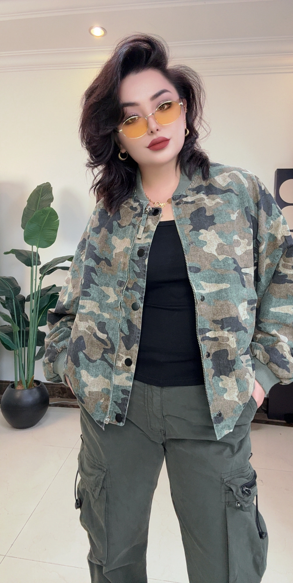 秋季新款迷彩百搭韩版外套