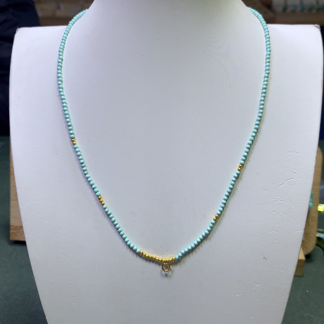 绿松石万能链18K金镶嵌