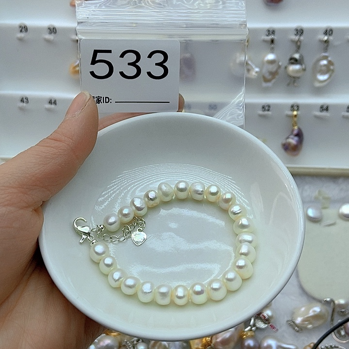 淡水珍珠颈饰银S925镶嵌