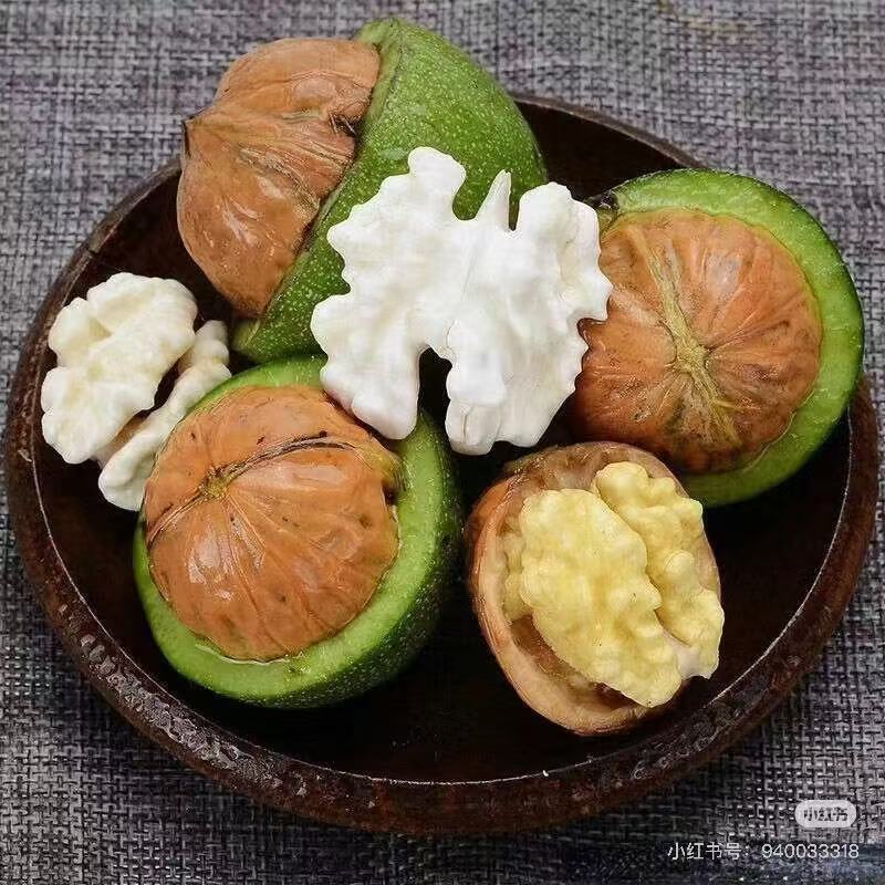 【去皮鲜核桃】大凉山新鲜现摘去皮薄壳湿核桃脆嫩清爽营养美味