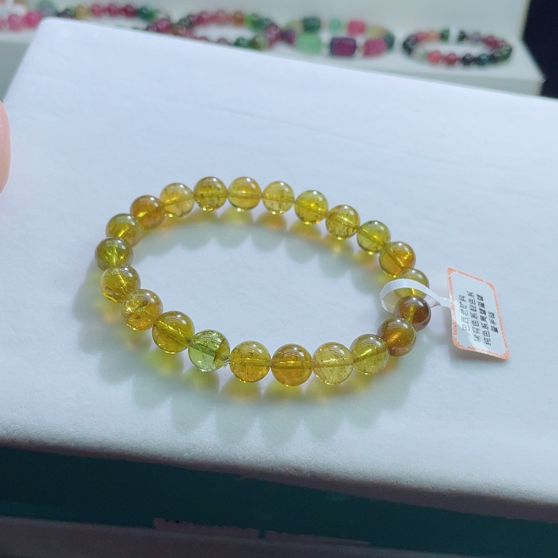 手链未镶嵌碧玺黄碧玺手链