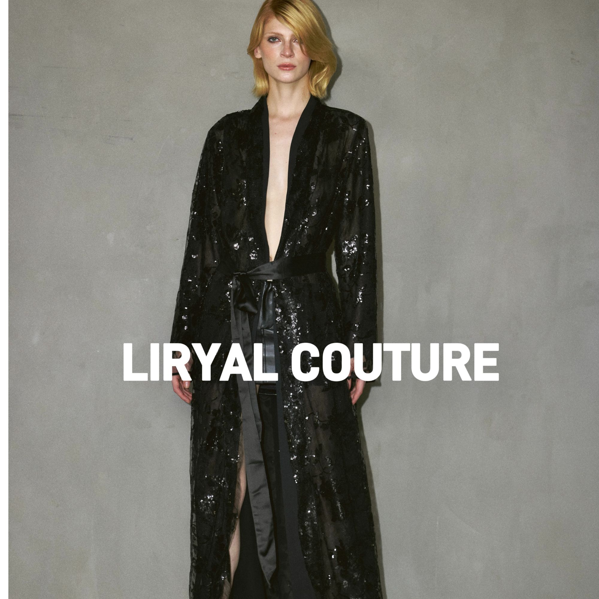 LIRYALCOUTURE手工刺绣烧花蕾丝长袍已申请原创保护盗版必究