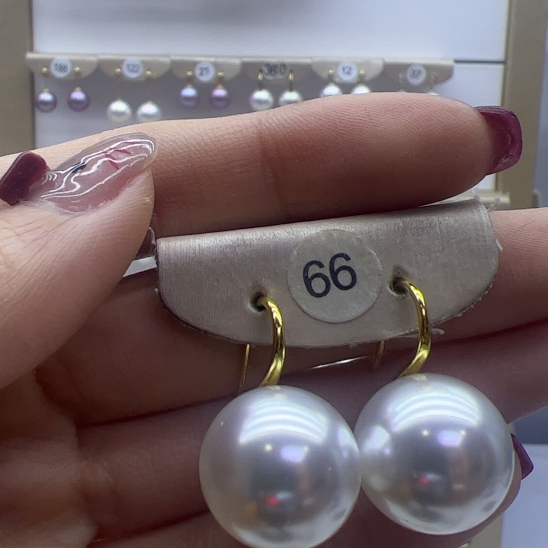 淡水珍珠耳饰18K金镶嵌