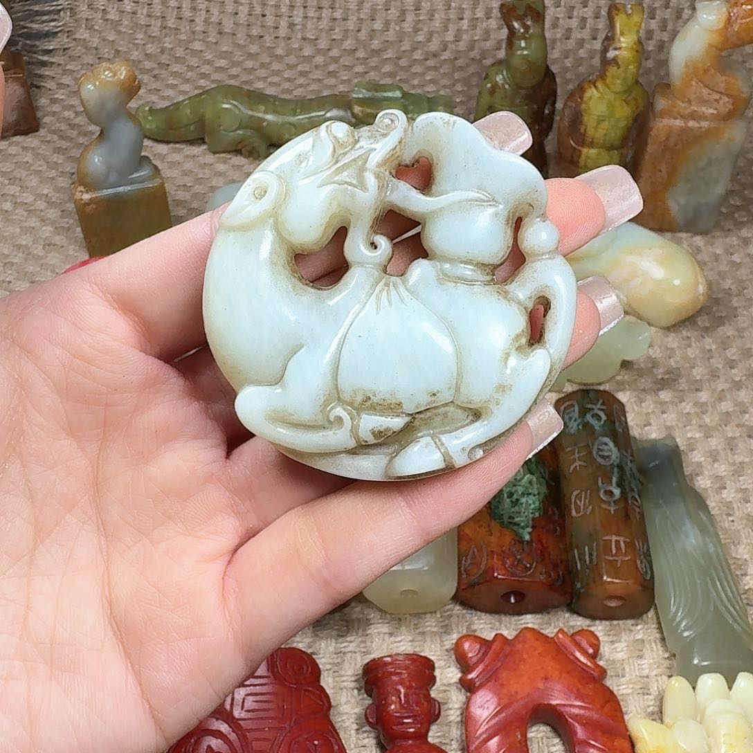 白玉菩提吊坠挂件