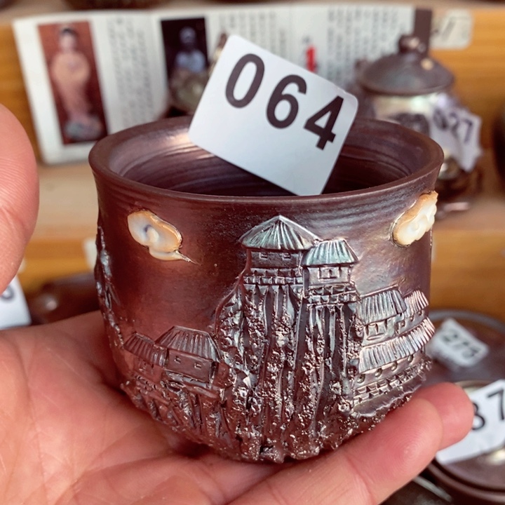 紫砂茶杯柴烧纯手工064