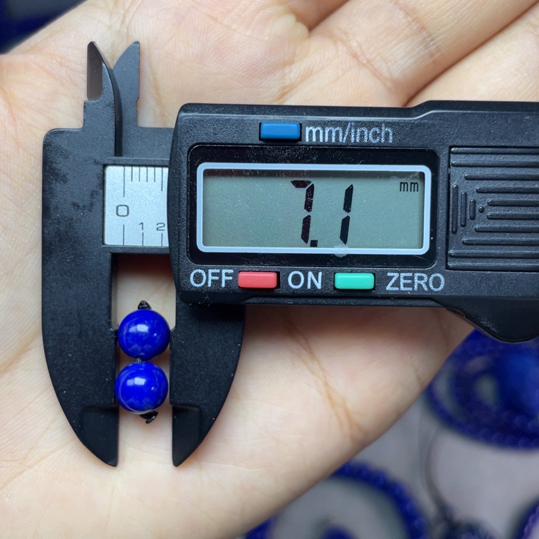 未镶嵌青金石7mm对珠配饰