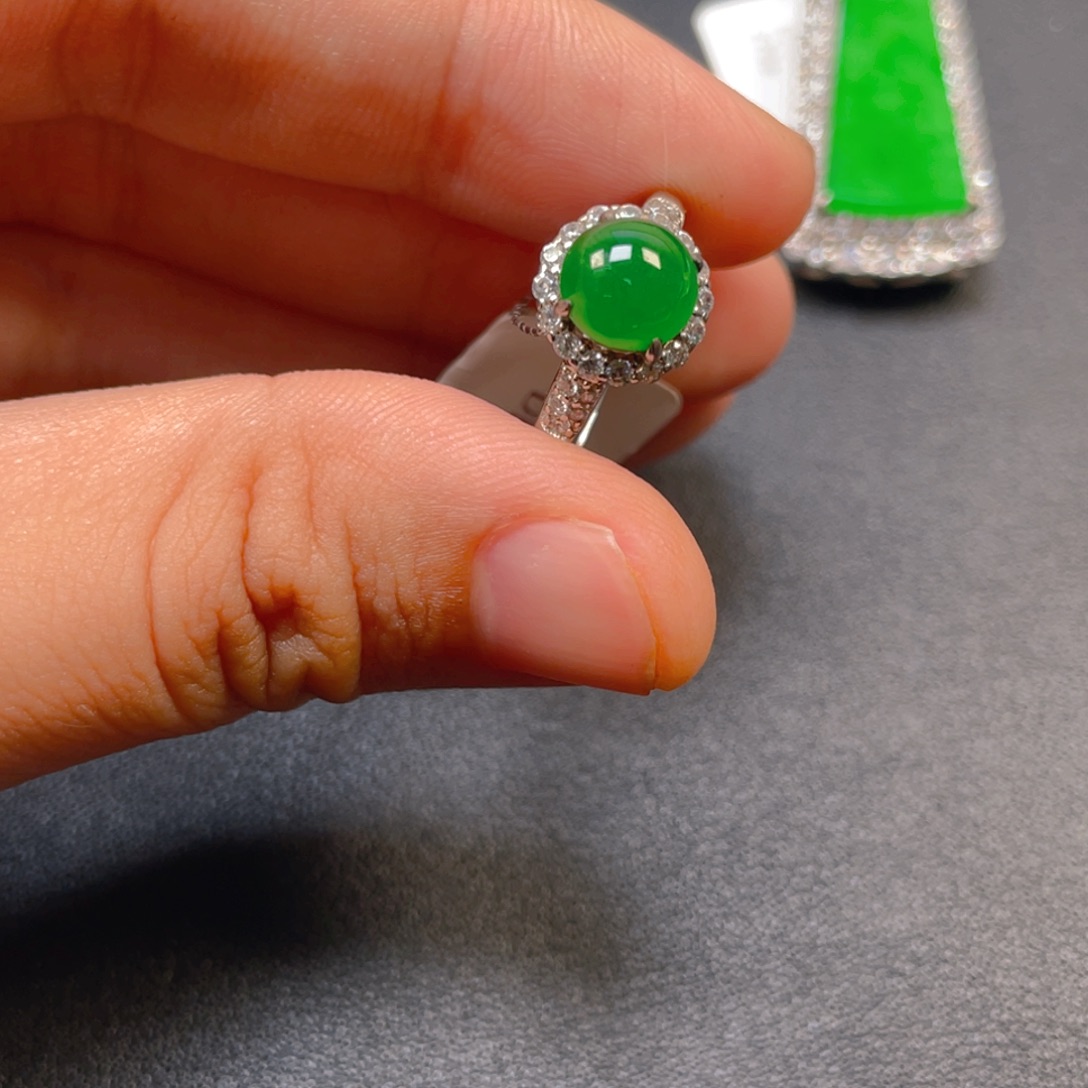 翡翠银S925镶嵌吊坠(不含链)