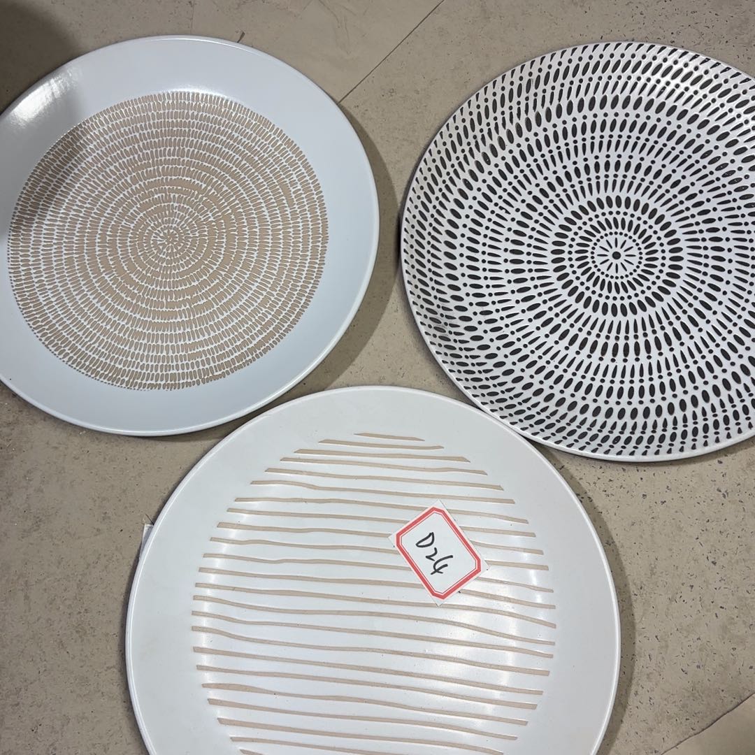 M***。直播特惠10.5寸浅盘三支装微瑕