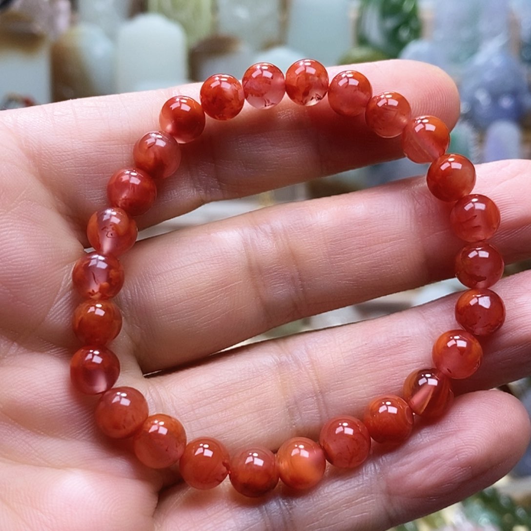 南红玛瑙手链未镶嵌