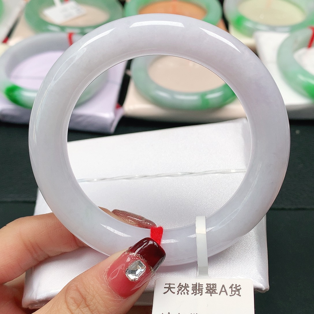 翡翠手镯（圆镯）未镶嵌缅甸55