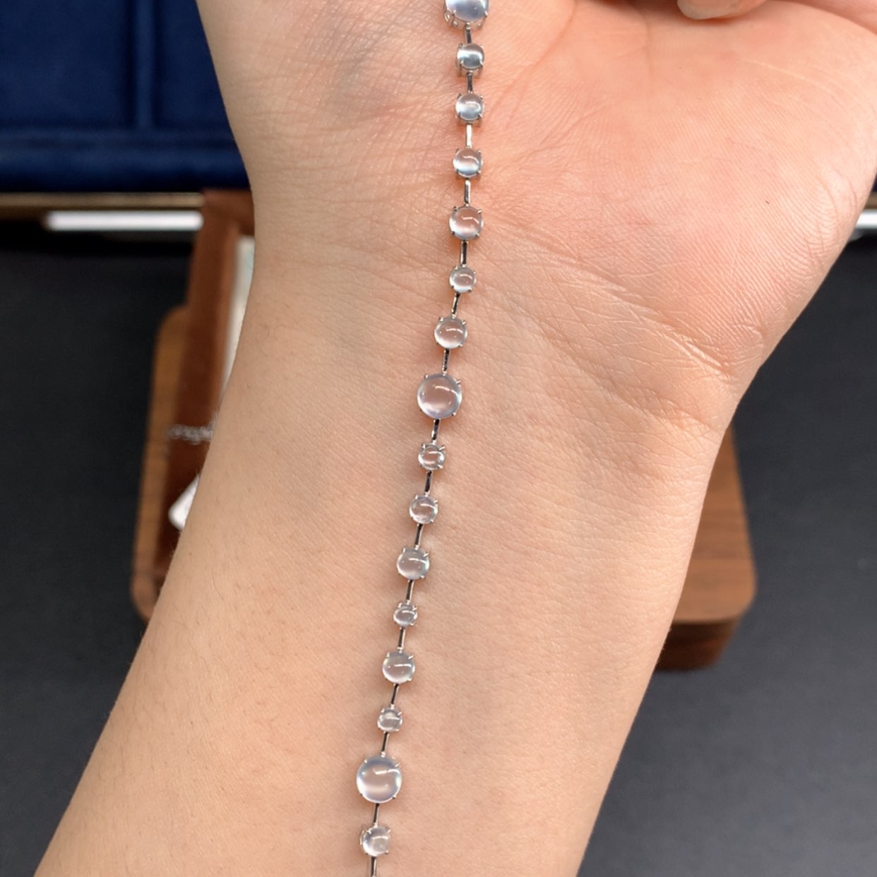 【闪购商品】翡翠手链18K金镶嵌˗****˗手链