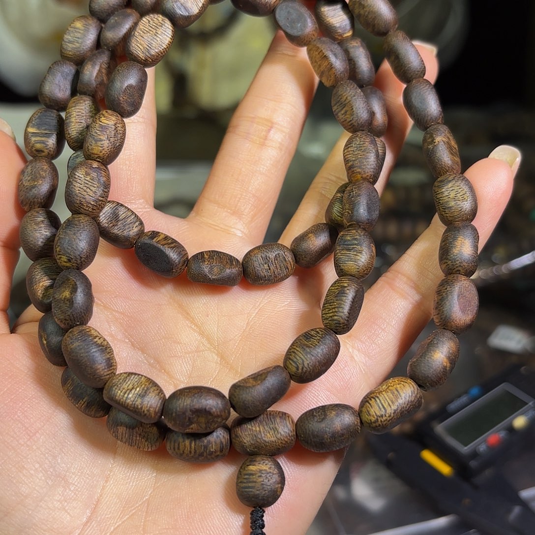 手串沉香奇楠沉香留疤多圈31克➕