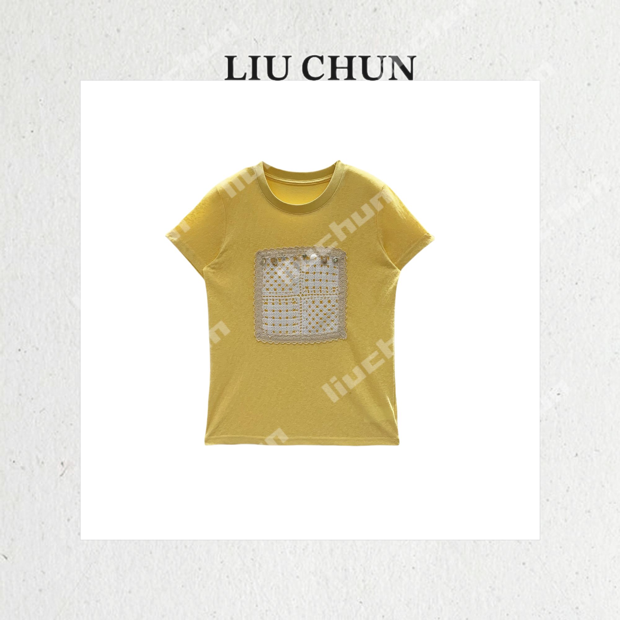 【贝壳毛巾绣】CHUN家夏款针织T恤