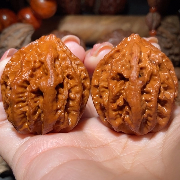 把件文玩核桃东北楸子小雪266