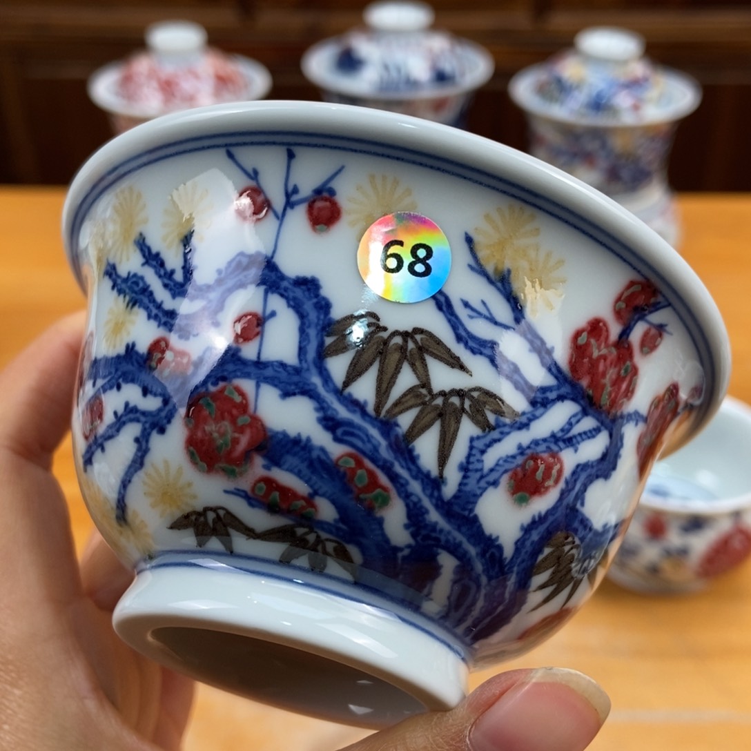 手绘现代茶具非古董