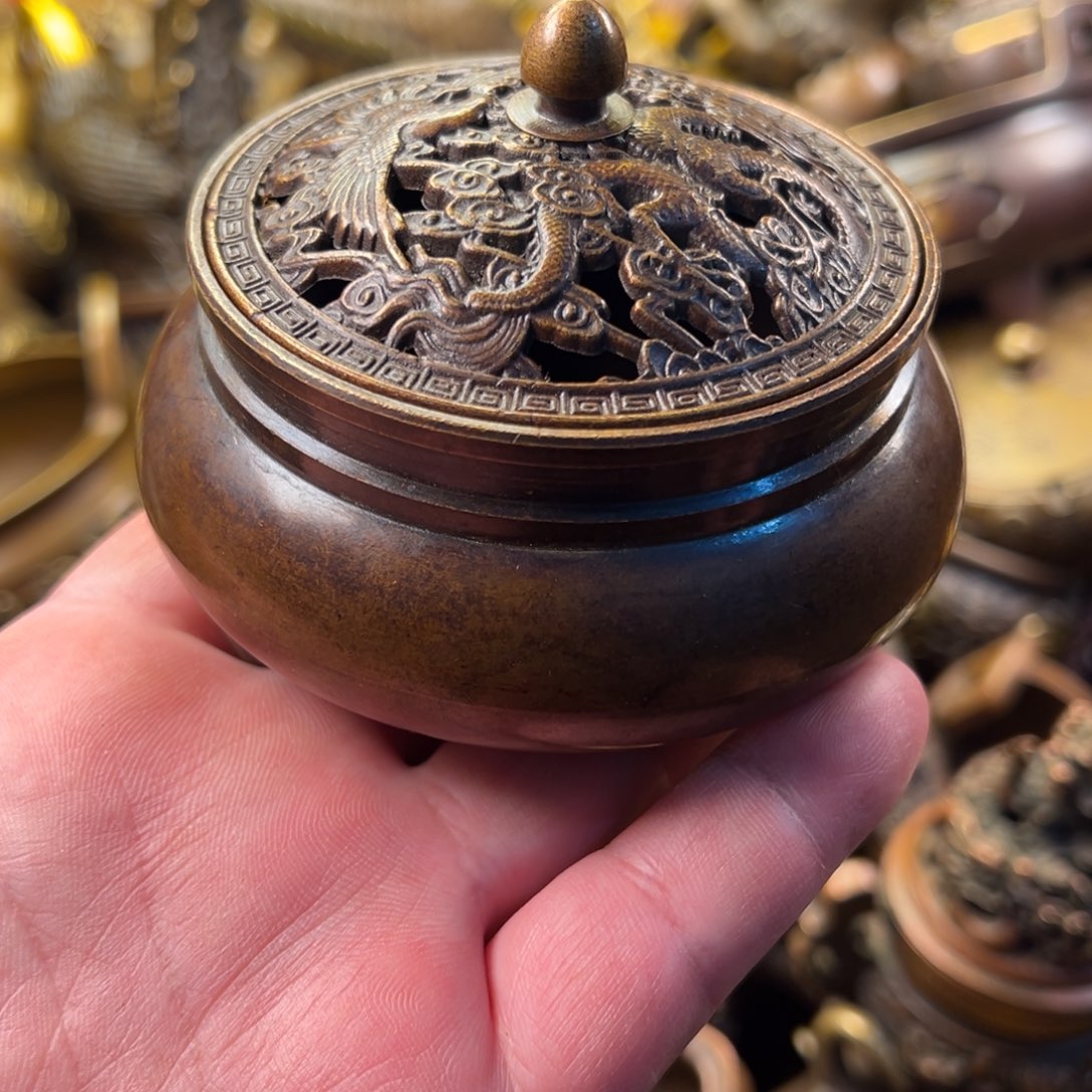 茶壶香炉铜器摆件