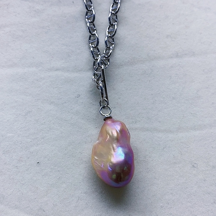 银S925镶嵌耳饰淡水珍珠